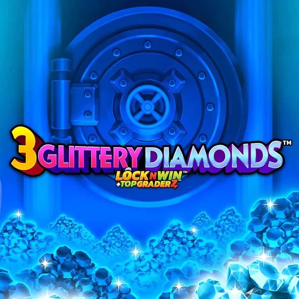 3 Glittery Diamonds logo by PearFiction Studios at Spinstein Casino