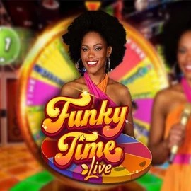Funky Time online game logo by Evolution on spinsteinscasino.com