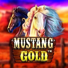 Mustang Gold slot logo by Pragmatic Play at Spinstein Casino
